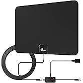 1byone Amplified HD Digital TV Antenna - Support 4K 1080p and All Older TV's - Indoor Smart Switch Amplifier Signal Booster -
