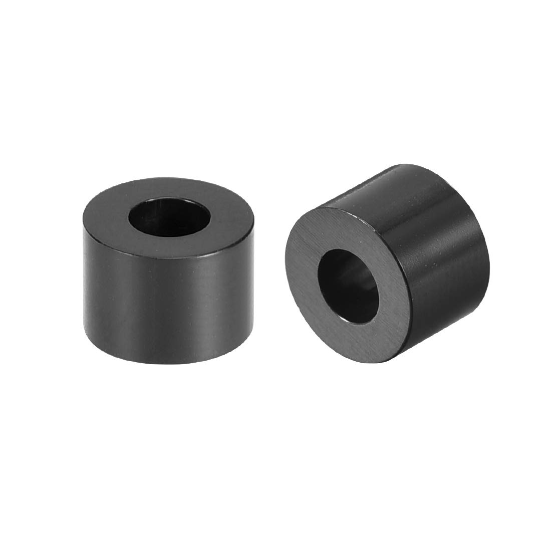 sourcing map ABS Round Spacer Washer 3.2mm ID 7mm OD 5mm Length for M3 Screws Block Black 250Pcs, for 3D Printer TV Wall Mount Outlet Pegboard Motorbike