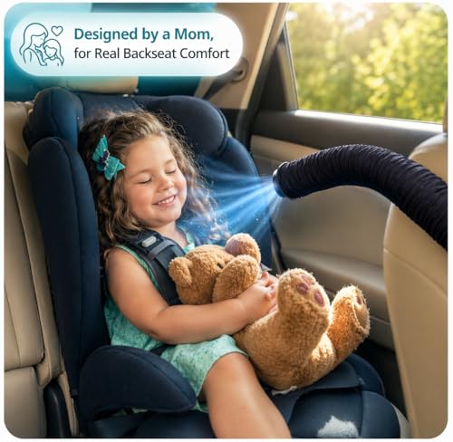 Swanoo Car AC Vent Extender | Air Vent Hose for Backseat | Directs Cool or Hot Air to Kids & Pets | Universal Fit | Extends Up to 10 FT | AC Tube for Baby Car | Back Seat Air Conditioning | BreezyBack