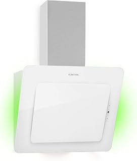 Klarstein Helena 60 Kopffreihaube,60 cm,EEK A,595 m³/h,RGB Ambiente-Licht,Umluft & Abluft,LED-Beleuchtung,Touch-Control,Dunstabzugshaube,Wandhaube,weiß
