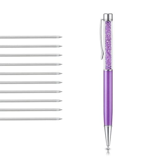 PACK OF 10 BLACK D1 MINI MICRO PEN REFILLS COMPATIBLE with Swarovski