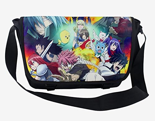Anime Fairy Tail Natsu Happy Shoulder Bags Messenger Bag Teens School Bag