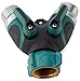 GrowGreen Garden Hose Splitter, 2 Way Y Valve Garden Hose Connector - Heavy Duty - Durable Garden Hose y Splitter - No More Swapping Hoses Constantly