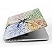 iCasso New Art Fashion Image Series Ultra Slim Light Weight Rubberized Hard Case Glossy Clear Crystal Snap-On Hard Cover Case for MacBook Pro 13 inch Retina (Model: A1425/A1502) - Four Seasons Tree