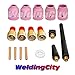 WeldingCity TIG Welding Accessory Kit Collet-Gas Lens-Ceramic Cup-Gasket-Back Cap .040