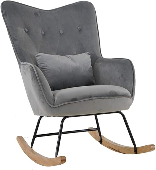 light gray rocking chair
