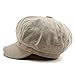 Comhats Women's Merino Wool Visor Beret Newsboy Cabbie Cap Winter Hats with Lining Spring Beige