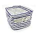 Foldable Storage Bin Basket, JIALEEY 4 PCS Foldable Fabric Storage Receive Basket with Handle Cotton Linen Blend Storage Bins for Makeup, Book, Baby Toy, 8x6x5.5 inch
