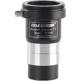 Celestron Universal 1.25" T-Adapter &amp; 2X Barlow Lens for Telescopes | Accessory for DSLR &amp; Mirrorless Astrophotography, Prime Focus Astroimaging, Integrated 2x Barlow, Fits 1.25" Focusers