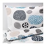 Ikea Ringkrage Queen Duvet Cover and Pillowcase, Blue White