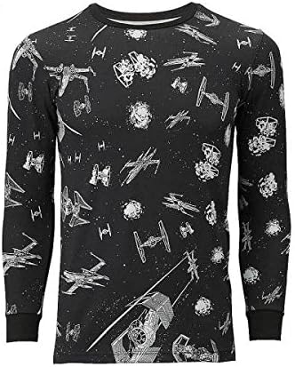 Amazon ユニクロ スターウォーズ ヒートテック 宇宙戦闘柄 メンズm 最後のジェダイ フォースの覚醒 ダースベイダー カイロレン Xウィング アニメ 萌えグッズ 通販