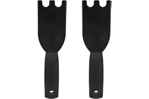 Tinoaly 2pcs Universal Grill Scraper for George Foreman & Most Grooved Indoor Grills, Heat-Resistant Nylon Spatula Cleaner Tool with Grooves Comfortable Grip Non-Stick for Easy Cleaning