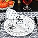 Boao 6 Pieces Halloween Spider Napkin Ring Black Spider Napkin Holder for Halloween Party Table Decorations
