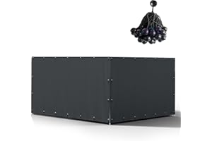 NGB Outdoor Kennel Fence Cover Suitable for 10'W x 10'L Outdoor Kennels, With Multiple Elasticized Ball Cords, Made of 600D Waterproof Oxford Fabric, Kennel Side Cover for Winter.