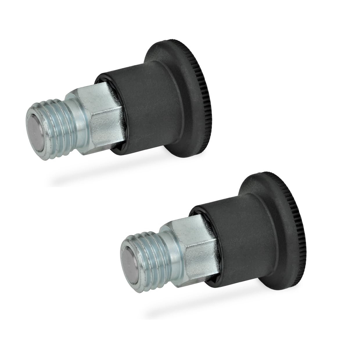Ganter Standard Elements Locking Bolt L Small – GN 822.6 Form C: with Click Lock Galvanised Steel Blue Passivated, Black, GN 822.6-7-M12-C