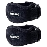 RANIACO 2 PCS Tennis Elbow Brace, Pain Relief for Tendonitis,Elbow Pain for Outdoor Sports,Tennis and Golfers Elbow,One Black Wrist Strap Included