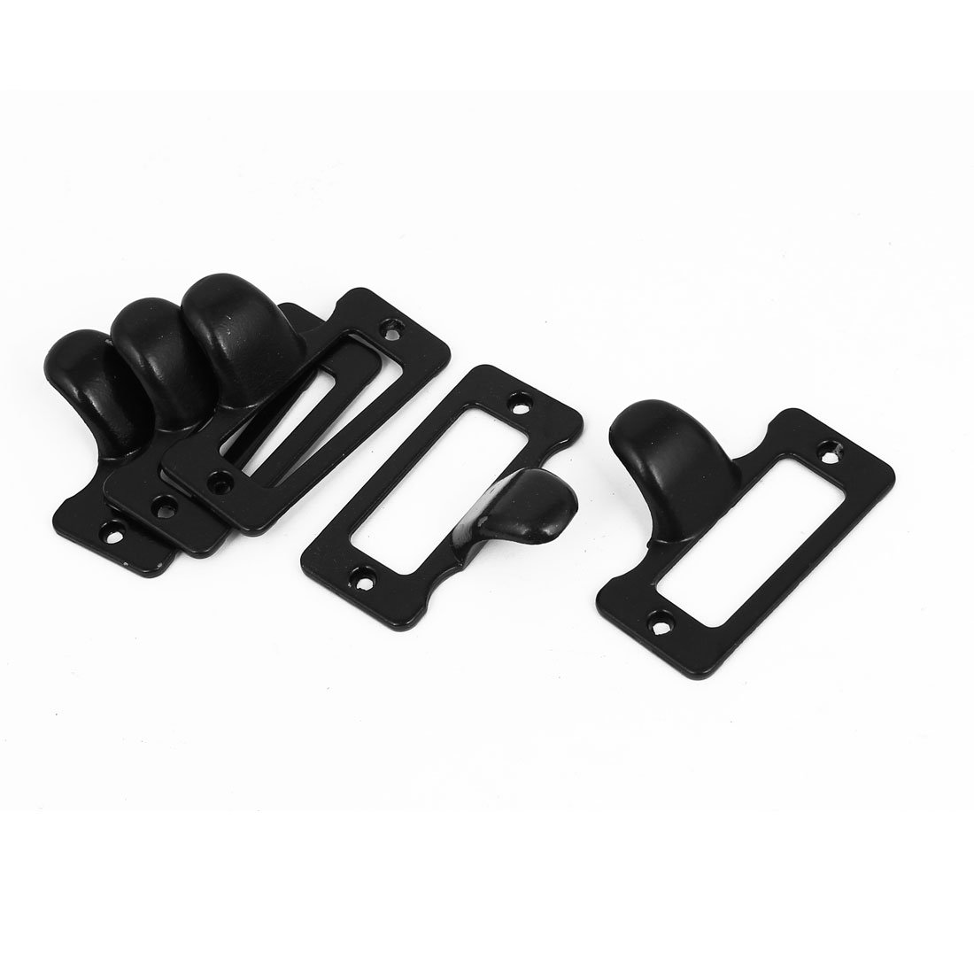 Sourcingmap Drawer Cupboard Door Tag Style Pull Handle Black 5pcs w Screws