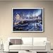 Chenway Christmas Diamond Painting Kit 5D for Adults, 3D DIY Full Drill Accessories Decor Large Paintings Kits Ornaments, Round Rhinestone Home Wall Art Decoration 40x30cm/ 30x30cm (F)