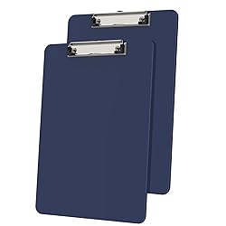Macroclo Plastic Clipboards 2 Pack, A4 Blue Clip