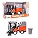 Street Sweeper Toy, Push and Go Friction Powered Truck Toys for Boys, Girls Simulation Street Sweeper Truck with Lights & Sounds, Removable Garbage Can, Sweeping Brushes（Batteries Included）