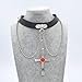 Qlychee Anime Rosario Vampire Choker Necklace Moka Akashiya Cosplay Collar Necklace 1 Pc