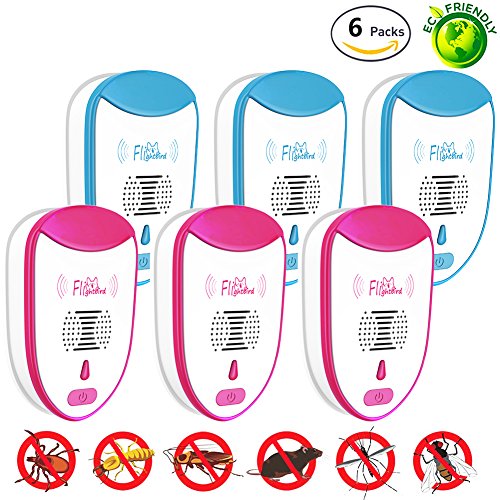 Flightbird Ultrasonic Pest Repeller Multiple Frequency Electronic Pest Control Repellents Plug In With Night Light for Mosquitoe,Mice,Roach,Fly,Spider,Bug,Ant,Flea-No More Mouse Trap,Spray & Oil
