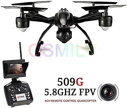 Qsmily 509G FPV Drone with HD 2MP Camera Live Video RC Quadcopter with FPV Monitor Screen on Remote , Altitude Hold &amp; Headless Mode &amp; One Key Return