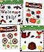 Fall Gel Cling Stickers for Windows and Mirrors - 4 Sheets of Reusable Seasonal Designs: Foliage, Woodland Creatures, Pumpkins, Apples and More!