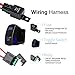 FIERYRED 2 Lead LED Light Bar Wiring Harness Kits, 12V/40A, 12FT Frog Light Wiring ON-Off Laser Rocker Switch, 2 Years Warranty
