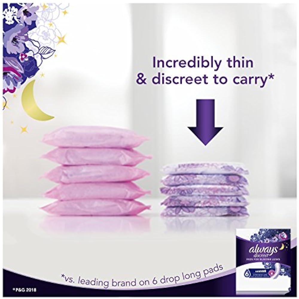 Always Discreet, Incontinence Pads, Extra Heavy Long, 45 Count Health