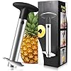 BuyAway Pineapple Corer — 2 in 1 Stainless Steel Pineapple Cutter & Corer Kitchen Tools & Gadgets, Pineapple core Makes Perfect Pineapple Rings and Pineapple Cubes Without a Mess