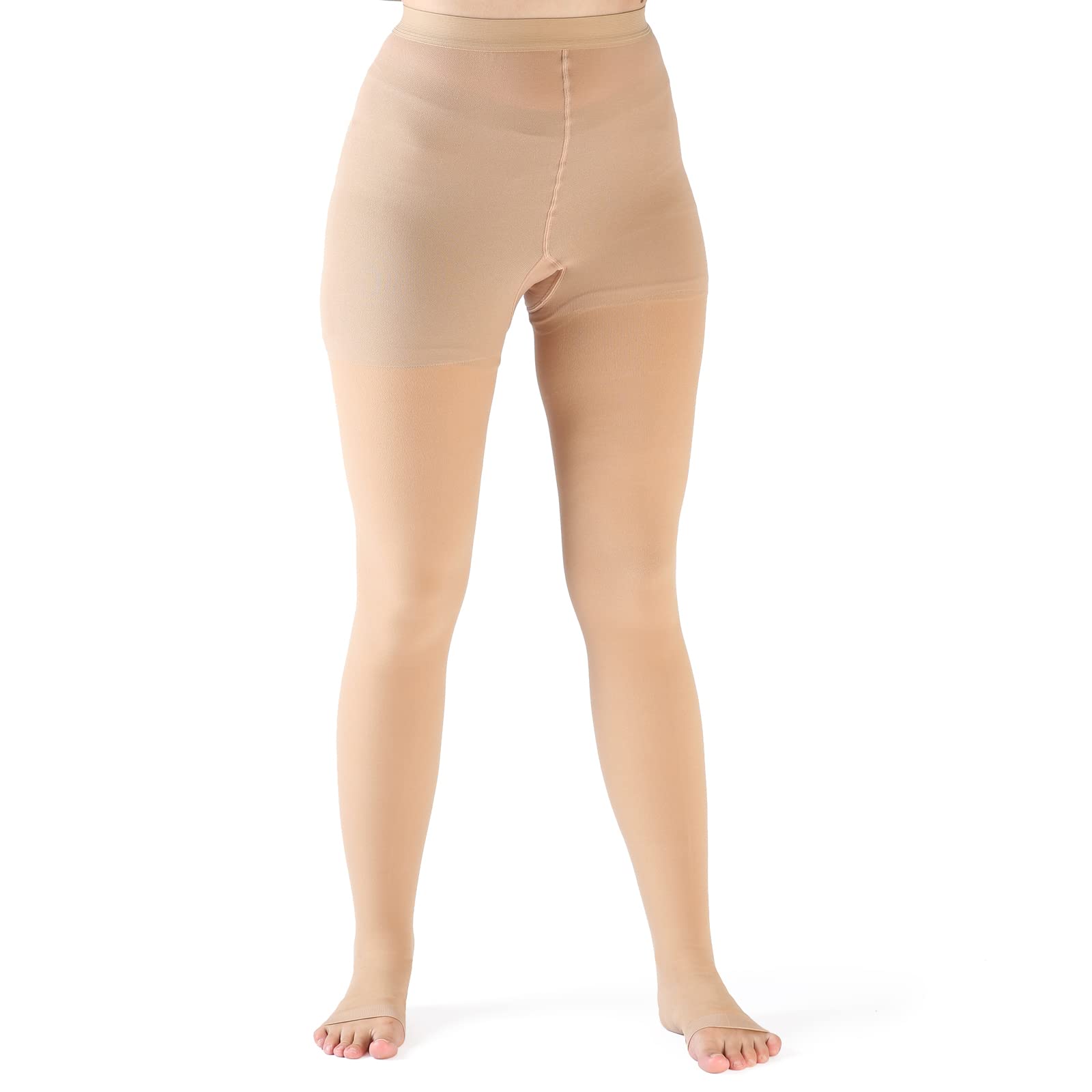 VARCOH Compression Socks for Women,Tights For Men & Women, Compression Stocking Best for DVT, Maternity, Pregnancy, Varicose Veins, Relief Shin Splints, Edema (XL,Beige)