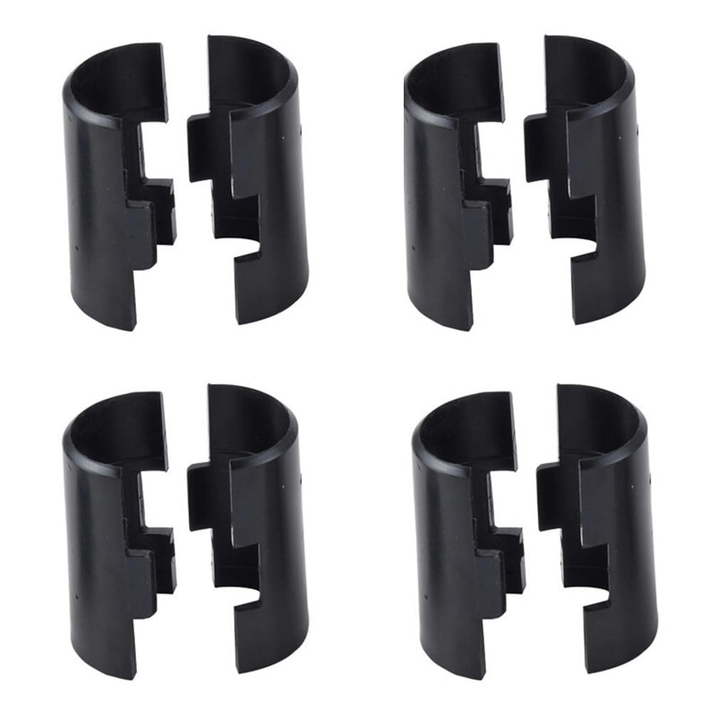 1" Wire Shelf Clips for 25mm Post Shelving, Plastic Wire Shelving Sleeves, Shelf Lock Clips, Black [4 Pairs]