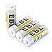 EBL E90/LR1/AM5/MN9100 N Size Batteries, N Rechargeable Battery 600mAh Ni-MH for Clock, LED Lights, Toys and Electronic Devices, Pack of 4