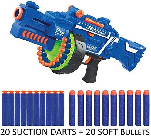 EMONO Blaze Storm Soft Bullet Fully Automatic Gun Hot Wheel Style (Green)