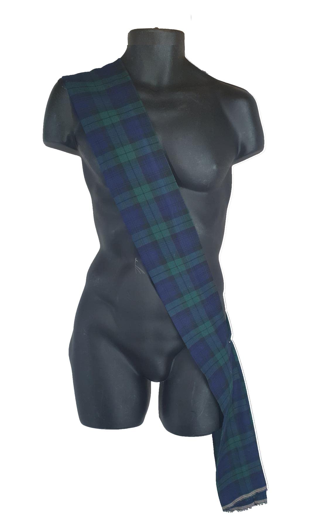 The Dragons Den Adults 6ft (70") Traditional Tartan Sash Scotland Burns Night Fancy Dress Accessory [Blackwatch]