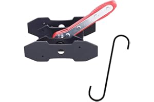 JIANEEXSQ Brake Caliper Press Tool 360 Degree Swing Ratchet Expander Wrench Car Wheel Piston Spreader Piston Disc Brake Caliper with Brake Cliper Hanger (Red)