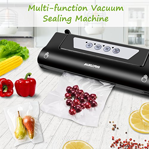 Vacuum Sealer Bags, AUKUYEE Vacuum Sealer Rolls Sous vide Bags Commercial Grade Plastic, BPA Free for Food Storage & Seal Food saver Sous Vide Cooking 2-Pack 28X500cm