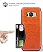 Taken Samsung Galaxy S 8 Plus / S8 Plus Leather Wallet Case with Cards Slot and Metal Magnetic, Slim Fit and Heavy Duty, Plastic Flip Case with Rubber Edge, for Women, Men, Boys, Girls (Dark Brown)
