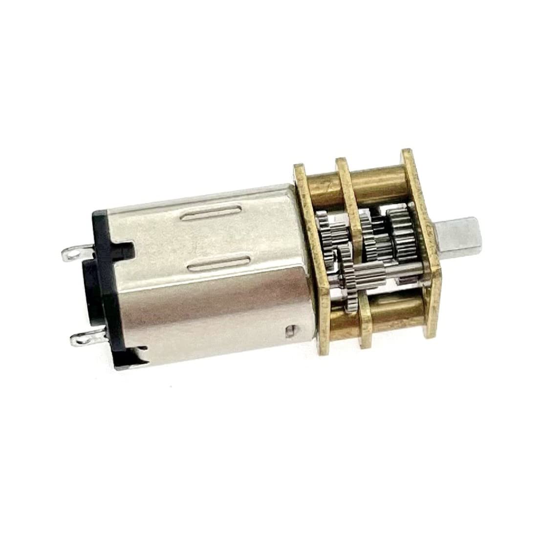 JZK DC 12V N20 Mini Speed Reduction Motor, 120rpm high torque gearbox small motor, 120 RPM 3mm Shaft Mini Metal Gearwheel Gear Motor, Compact gearmotor gear motor