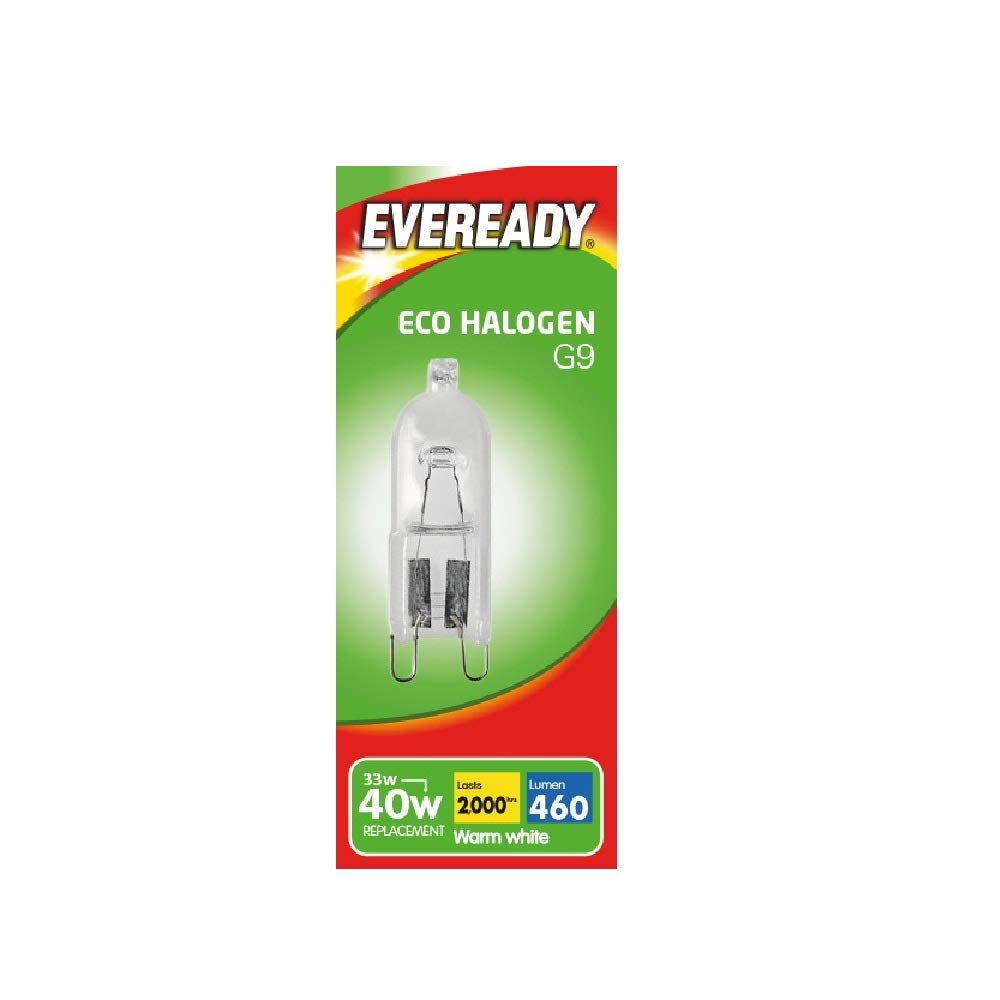 Eveready Eco Halogen Capsule Light Bulb, Glass, Clear