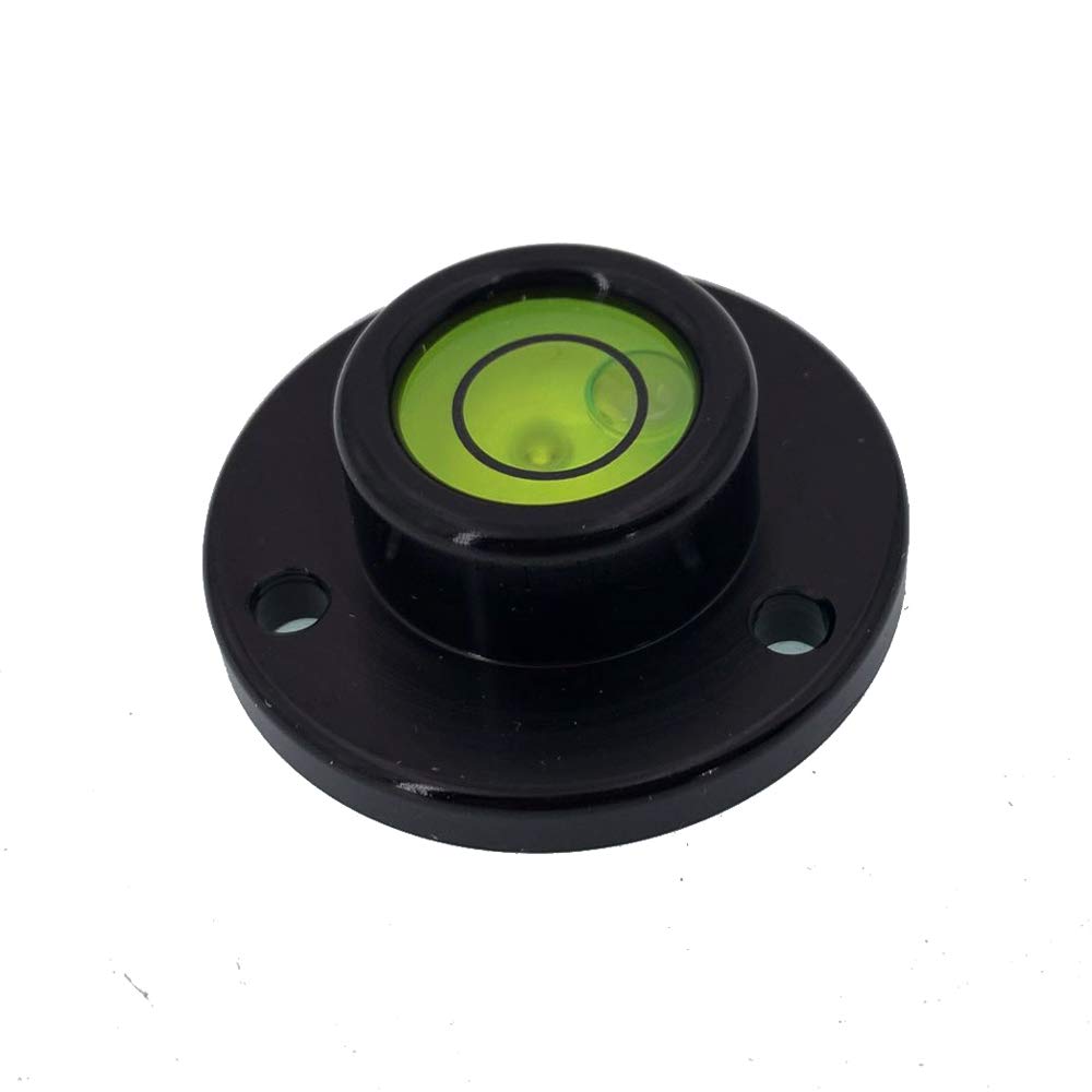 UMEI Aluminum Alloy Bull Eye Level with Screw Hole Surface Mounted Aluminium Circular Spirit Level Ball Vials ，(34X12MM) (28X11mm)