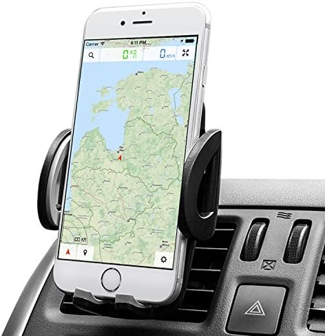EverDigi Air Vent Car Phone Holder with 360° Rotation and Quick Release Button for iPhone/Android/Smartphone/GPS Devices -Black