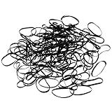 eBoot Black Elastic Bands Hair Rubber Bands Will Not Break Hair, 2000 Pieces