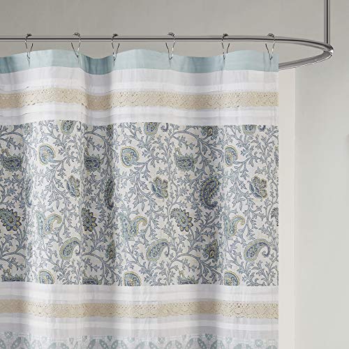 Madison Park Dawn Modern Cotton Fabric Shower Curtain, Cottage/Country