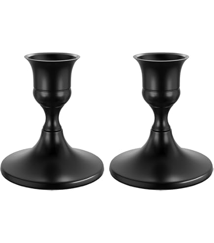 Bougeoir Conique Vintage Avec Anneau Porte-Doigt – En Métal Alliage Zinc, Pour Cheminée, Table, Mariage, Dîner Aux Chandelles (Bronze) - 8
