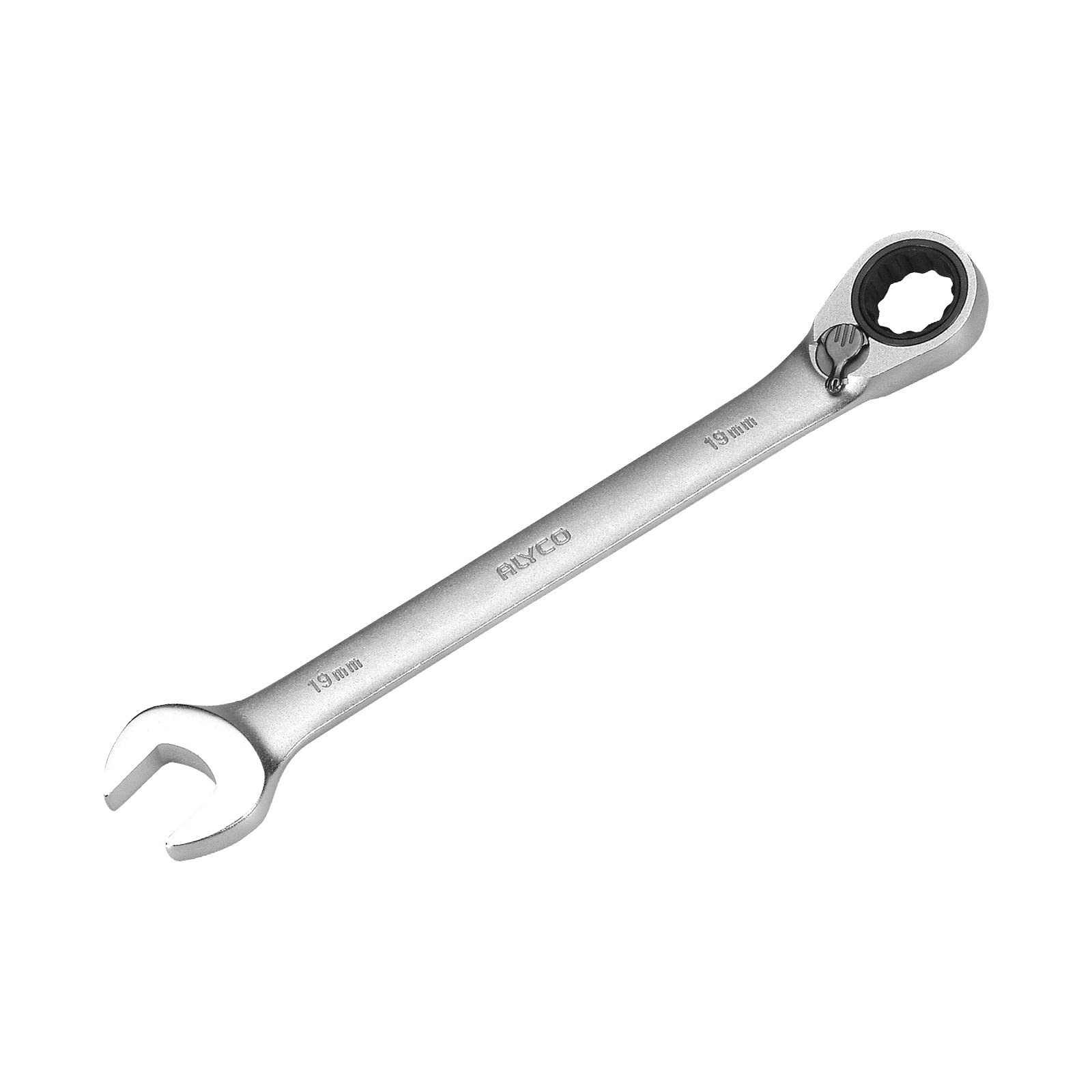 alyco 191815 Combination Spanner with Reversible Ratchet 72 Teeth CR-V Satin Matt 10 mm