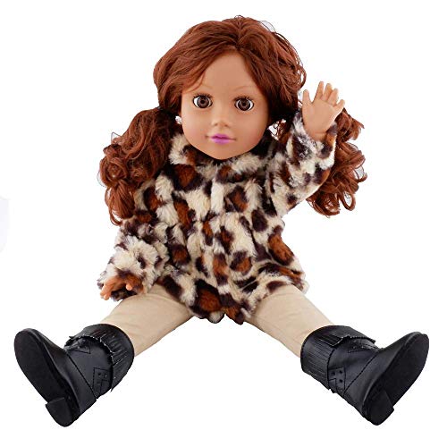 E-TING Dolls Leopard Print Clothes fits for 18 inch Dolls Like American Girl Doll, Our Generation,My Life,Adora,Gotz Doll Accessories Costume Outfits