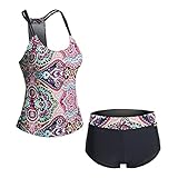 Women's SportyÂ SwimsuitÂ TankiniÂ Two Piece wÂ Boy Short Bottom