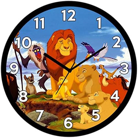 IBGift Lion King Simba Analog Wall Clock with Glass for Home/Bedroom/Living Room/Study Room/Office/Court Room